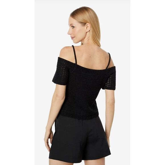 Vince Open Shoulder Organic Cotton Tank in Black NWT Size Small - Picture 2 of 9